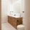 bathroom with framed mirror